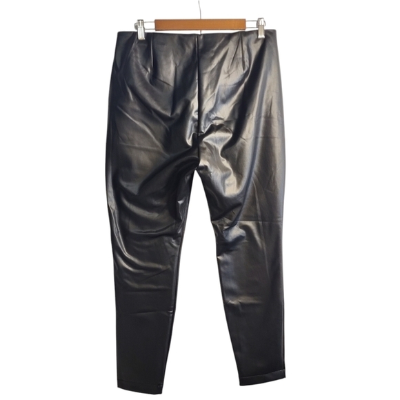 Banana Republic Women's Black Vegan Leather Leggings Pants Size Large NWT - Picture 2 of 7